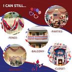 20ft 4th of July Decorations American Flag Bunting Patriotic Door Decor Outdoor Porch for Memorial Day 250th Independence （2 Pack) - Image 3