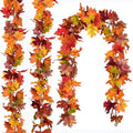 DearHouse 6 Pack Fall Garland Maple Leaf Clearance, 5.9Ft/Piece Hanging Vine Artificial Autumn Garland Thanksgiving Decor for Home Wedding Fireplace Party Christmas (Brown) by DearHouse