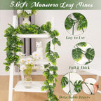 Dolicer 8Pcs Artificial Monstera Leaf Vines 5.6Ft Greenery Garland - Image 4