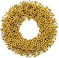24" Yellow Fall Wreath for Front Door, Artificial Mums Autumn Wreath by THEBLOOMTIMES