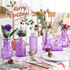 Bud Vases for Centerpieces Wedding,Flower Vases in Bulk for Rustic Home Decor,Small Vases for Wedding,Mother's Day,Graduation,Christmas,Birthday Party,Valentine's Day(Purple,15 Pcs) - Image 2