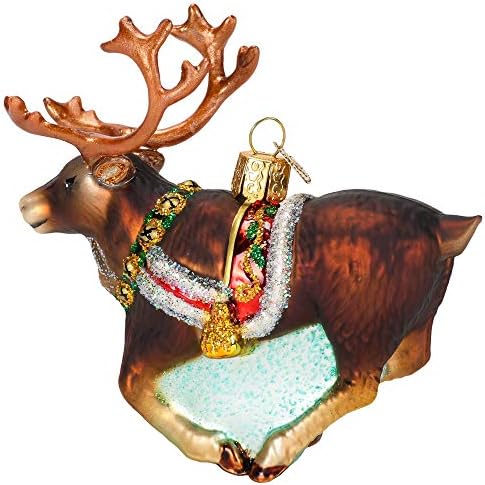 Old World Christmas Ornaments Reindeer Glass Blown Ornaments for Christmas Tree - Image 4