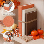 Pinkunn 13 Pcs Fall Decorative Books Linen Faux Books Storage Box Home Set - Image 4