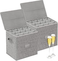 Kukikan Champaign Flute Storage Holder, Hard Shell, 2 Pack for 24 Glass by KUKIKAN