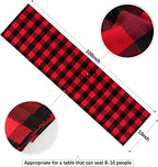 Black Red Table Runner 4Packs 13x108 Inch Plaid Table Runner Christmas - Image 4