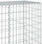 vidaXL Gabion Basket with Cover 472.4"x19.7"x78.7" Galvanized Iron - Image 4