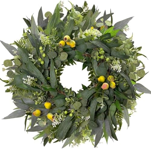 Hiptree 24 Inch Eucalyptus Wreaths for Front Door,Porch,Window by HipTree