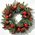 Cynkeyee Fall Wreath for Front Door - 24 in Farmhouse Porch Decor by Cynkeyee
