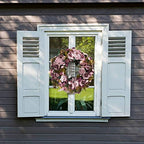 BOMAROLAN Artificial Peony Flower Wreath 19Inch Vintage Blooming Silk Peonies Spring Summer Fall Winter Large Wreaths Flower Green Leaves for Outdoor Front Door Indoor Wedding Wall Or Window Décor - Image 5