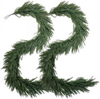 6ft Real Touch Christmas Cedar Garland 2Pcs, Norfolk Pine Garland by Unknown