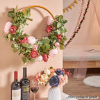 PONKING Artificial Flower Garland 5.4ft Floral Rose Vine Decor, Pink Flower - Image 4