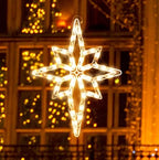 Christmas Window Silhouette Lights, Lighted Star of Bethlehem Double Sided Decorations with 50 Count Incandescent Mini Light, for Holiday Indoor Wall Door Glass Decor - Image 3