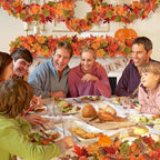 4Pcs, Fall Leaves Garland, Fall Artificial Maple Decorations for Home Porch Mantle Bedroom Kitchen, Indoor and Outdoor, Autumn, Thanksgiving Halloween Decor, 5.74Ft Each, Total 23ft - Image 5