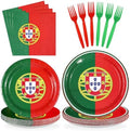 96 Pcs Portugal Flag Themed Party Decorations, Serves 24 by Greencian