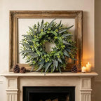 24 Inch Eucalyptus Wreaths for Front Door, Spring Summer Door Wreath - Image 7