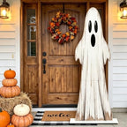 Rattanview 45 Inch Halloween Ghost Porch Sign Wooden Welcome for Front Door by RattanView