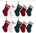 Personalized Mini Christmas Stockings - Custom Embroidered Name Knit Stockings for Baby,Kids,Family - Classic Cable Knit 9” Small Christmas Stocking Fireplace Holiday Decor Gifts(5 Pack) by Infiher