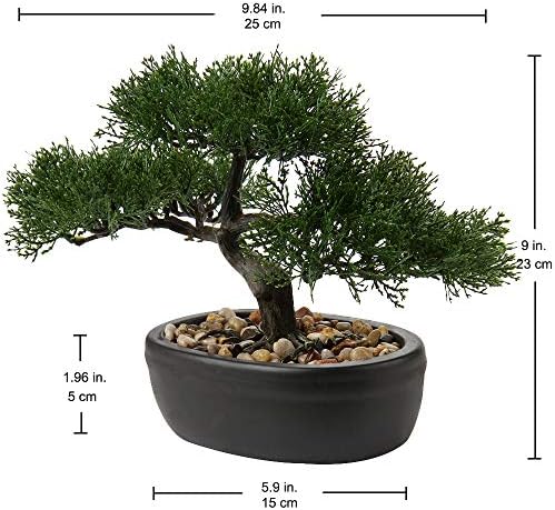 Artificial Bonsai Tree Juniper Faux Plants Indoor Small Fake Plants Decor with Ceramic Pots for Home Table Office Desk Bathroom Shelf Bedroom Living Room Farmhouse Decorations - Image 6