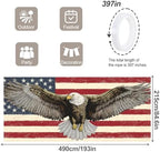 7 * 16FT Eagle USA Flag Garage Door Cover Decorations Independence Day Garage Door Banner for Outdoor Indoor Patriot Party Photography Backdrop - Image 4