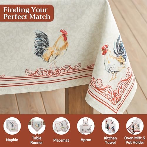 Maison d' Hermine Table Cloth Rectangle Table Reusable 100% Cotton 70"x90" - Image 4