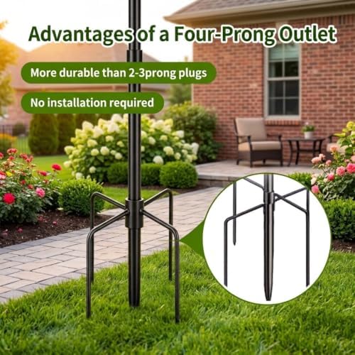 Garden Flag Holder Stand,Yard Flag Pole for 12x18in Flags - Image 4