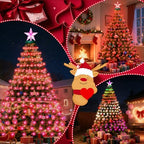 Smart Christmas Tree Lights with Star Topper, 394LED APP Control Music Sync Color Changing RGB Christmas String Lights, Cascading Twinkle Lights for Indoor Outdoor Xmas Tree Decorations - Image 7