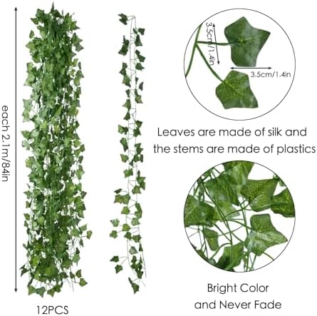 Freyalife Fake Vines for Room Decor(72Pack518Ft) Aesthetic Artificial Plant Ivy Leaves Hanging Greenery Garlands for Home Bedroom Wall Wedding Christmas Party Office patio Indoor, Outdoor Garden Décor - Image 2