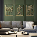 Glamativity Large 4 Pack Gold Wall Art Décor, Minimalist Décor Single Line Art Wall Décor, Real Metal Wall Art, Woman's Body Shape Abstract Wall Art (Gold Classic Style, L Size 22.5 x 15.7'') - Image 6