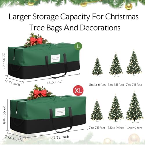Christmas Tree Storage Bag 8 Ft Artificial Tree 600D Oxford Storage Bag - Image 2
