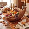 Dandat 1 Fall Cornucopia Basket Large Horn of Plenty Centerpiece by Dandat