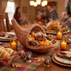 Dandat 1 Fall Cornucopia Basket Large Horn of Plenty Centerpiece - Image 6
