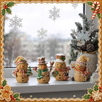 Thyle 4 Pcs Christmas Gingerbread Snowman Figurines Decorations - Image 6