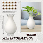 Tioncy 15 Pack 3.9" x 2.76" Small Ceramic Bud Vases, White Vase for Flowers - Image 2