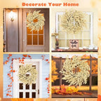 Fall Wreath Artificial 24 inch White Berry Wreaths - Image 5