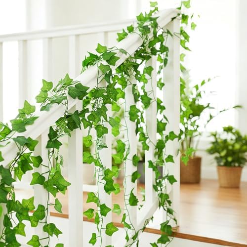 720 Feet 96 Pack Fake Vines for Room Decor, Artificial Ivy Greenery Garland Vine Leaves, for Bedroom, Garden Wall, Indoor Outdoor - Image 3