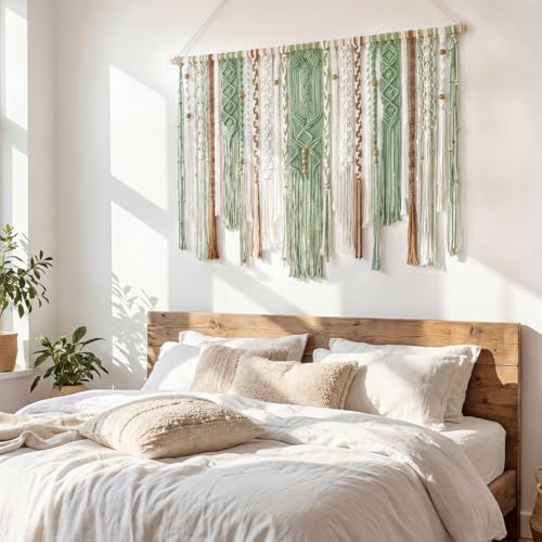MEIVINES Macrame Wall Hanging Large Boho Tapestry Macrame Wall Art Decor - Image 2