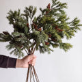 Wavwavw 6 Pcs Greenery Christmas Artificial Cedar Pine Stems, 25.5 Inch by Wavwavw