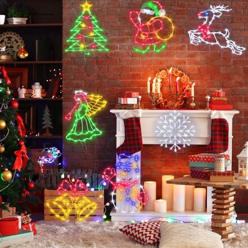 TRWYMZ Christmas Decorations - 16" Christmas Window Silhouette Lights - Image 3