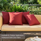 MIULEE Pack of 4 Christmas Decorative Outdoor Throw Pillow Covers Linen Waterproof Pillow Covers Summer Farmhouse Cushion Cases for Patio Garden Tent Balcony Couch Sofa 18x18 Inch Burgundy - Image 3