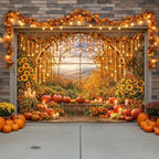 13X6Ft Fall Window Garage Door Banner Autumn Harvest Pumpkin Maple Leaves Backdrop Door Cover Hanging Garage Decorations Banner Thanksgiving Holiday Party Background Sign for Wall House Decor - Image 6