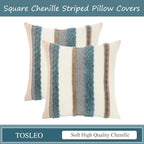 Turquoise Pillow Covers 18x18 inch Set of 2 Boho Farmhouse Decor - Image 6