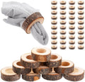50 Pcs Wooden Bark Napkin Ring 1.18 Inch Handcrafted Wooden Napkin Holder Decorative Round Shaped Holders with Bark Edge Natural Design for Table Dining Parties Special Occasions Kitchen & Home Decor by Unknown
