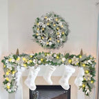 WANNA-CUL Pre-Lit 6ft Silver White Christmas Garland with 30 LED Lights - Image 4