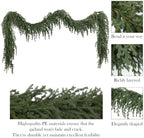 2PCS 9ft Update Norfolk Pine Garland, Real Touch Christmas Decorations - Image 2