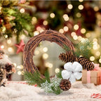 25 Pieces 4.72 Inch Natural Grapevine Wreath, Small Grapevine Wreaths, Vine Branch Wreath, for Christmas, Weddings, DIY Crafts, Parties and Festive Holiday Ornaments - Image 5