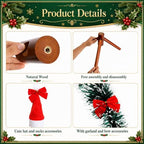 Christmas Wooden Stocking Holder Stand, Freestanding Stocking Rack Kit - Image 3