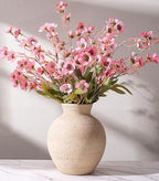 Ceramic Flower Vase Home Decor, 7.4 in Farmhouse Table Vases Retro Vintage Living Room Kitchen Bedroom Decoration Pottery Decorative Vases for Flowers House Shelf Office Desk Dining Entryway, Rustic - Image 3