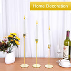 Gold Candlestick Holder Set of 24 for Taper Candles, Decorative Candle Holders Bulk Candle Stick Holders Taper Candle Holders for Table Centerpiece Wedding Dinning Party Anniversary Home Decor - Image 7