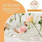 Mini Bud Vases As Wedding Centerpieces for Tables,Clear Bud Vases for Flowers,Small Flower Vases Suitable for Birthday Party,Anniversary,Wedding Reception,Baby Shower (Clear, 12 PCS) - Image 3