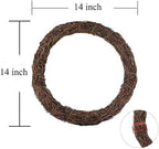 Natural Grapevine Wreath for Crafts - 14 Inch Round Rattan Twig Wreath Base - DIY Wreaths Making Supplies for Decor - 2 Pack - Image 2